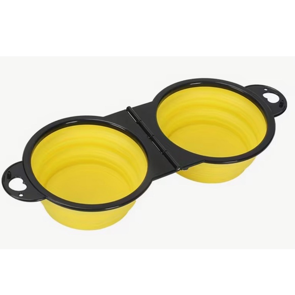 Colorful Silicone Double Bowls Set new - Picture 1 of 15